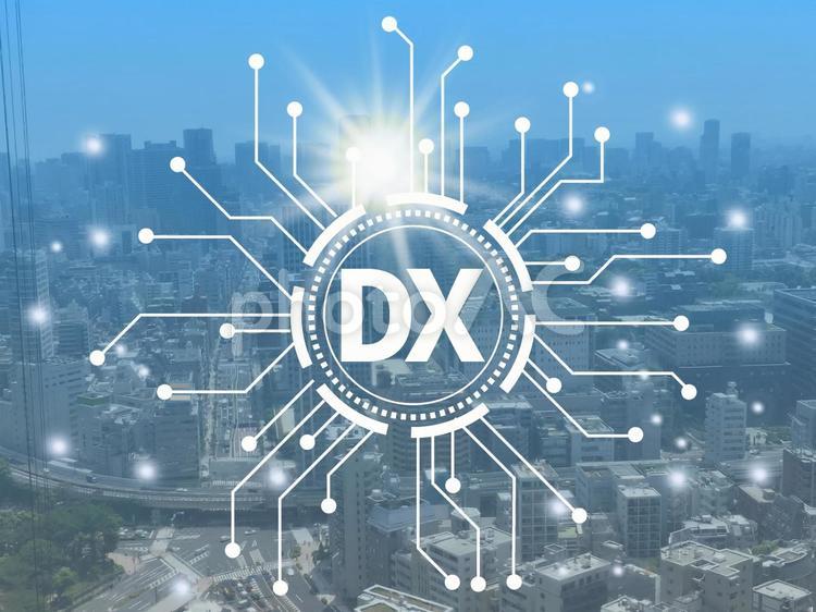 都市とDXのイメージ　１ 都市,dx,ビルの写真素材