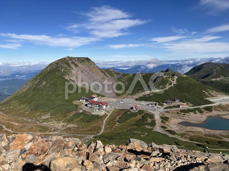 乗鞍岳へ登山8　畳平と恵比寿岳 乗鞍岳,登山,トレッキングの写真素材