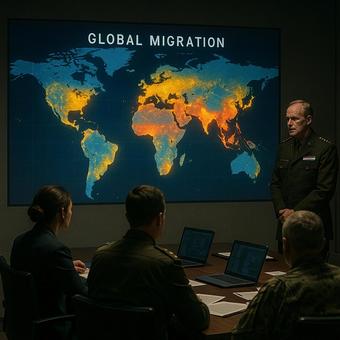 世界移住状況を分析する軍会議 世界移住状況を分析する軍会議の写真