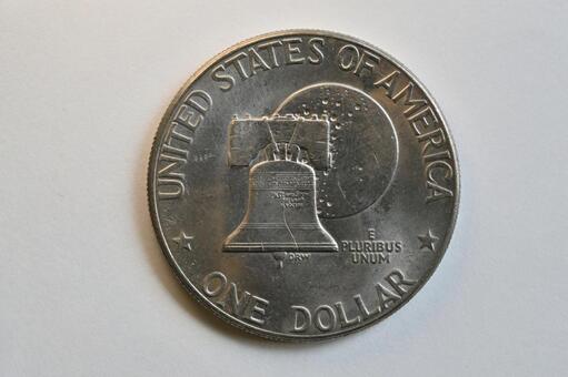 1ドル硬貨 1ドル,１＄,硬貨の写真素材