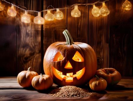 ハロウィンのカボチャのランタンの写真