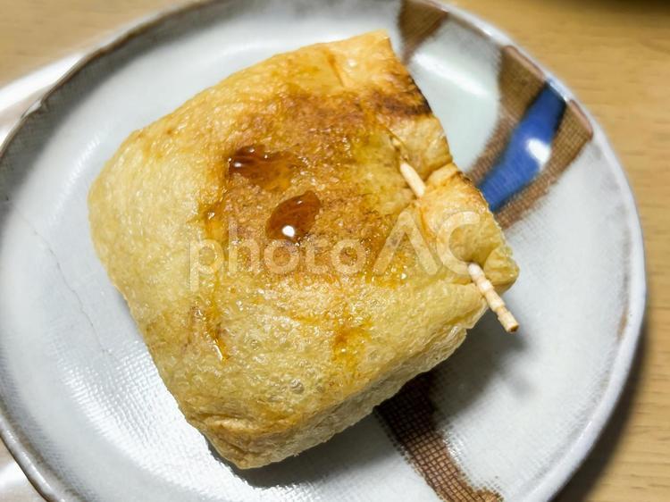 油揚げの納豆はさみ焼き 油揚げの納豆はさみ焼き,油揚げ,納豆はさみの写真素材