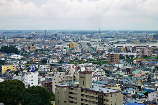 宇都宮市役所から望む市街地風景 宇都宮市役所から望む市街地風景の写真