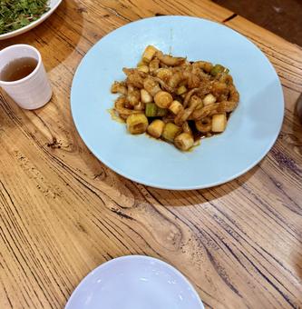 瀋陽の豚とネギの中華炒め フード,おいしい,ダイニングの写真素材