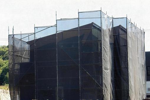 【工事写真】工事用防護シート 【工事写真】工事用防護シートの写真