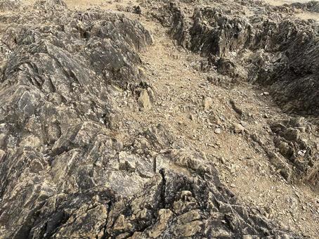 チャートの露頭（飯能市・天覧山山頂） 天覧山,地質,チャートの写真素材