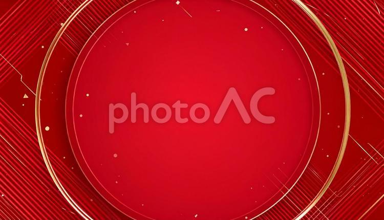 赤い円のクリスマスフレーム 赤,円,クリスマスの写真素材