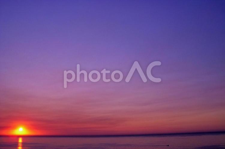 夕暮れと海１０ 夕暮れ,空,海の写真素材