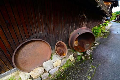 情緒漂う妻籠宿の風景 情緒漂う妻籠宿の風景 妻籠,宿場町,旅籠の写真素材