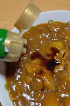 カレーライスにかける醤油03 カレーライス,醤油,しょうゆの写真素材