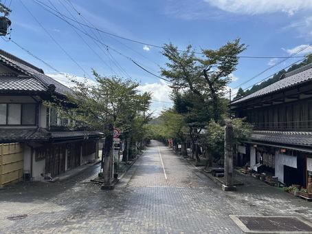 華厳寺門前町 華厳寺門前町 門前町,華厳寺,葉桜の写真素材