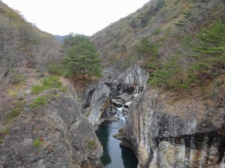 Photo, dragon king gorge, musasabi bridge, landscape, 