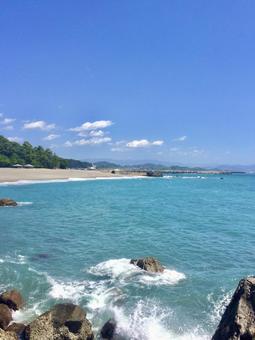 桂浜の海 桂浜の海 海,桂浜,波の写真素材