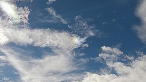 空 青空 虹 自然,風景,雲の写真素材