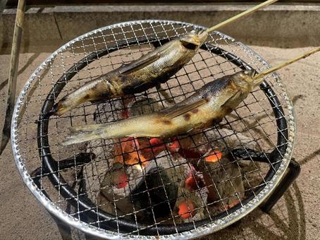 Grilled salted sweetfish, JPG Grilled salted sweetfish, JPG