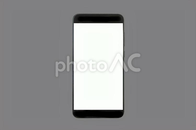 白い画面の合成用スマートフォン素材 スマートフォン,スマホ,携帯電話の写真素材
