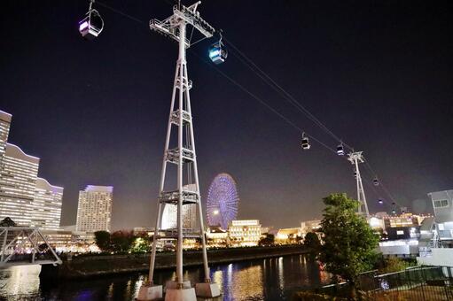 横浜エアキャビン 横浜エアキャビン,ロープウェイ,みなとみらいの写真素材