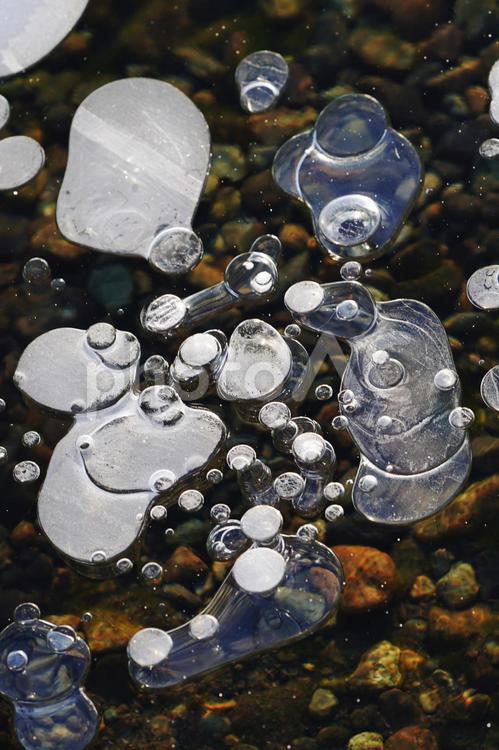 氷の中の気泡 気泡,氷,自然の写真素材