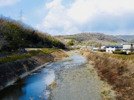 大阪府高槻市芥川緑地3 大阪府高槻市芥川緑地3 芥川緑地,芥川,河川の写真素材