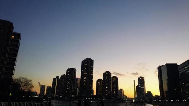 夕暮れ 2 夕暮れ 2 夕暮れ,空,景色の写真素材