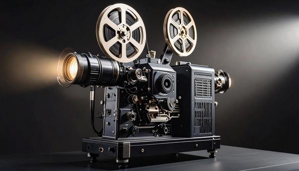 映写機とフィルム 映写機とフィルムの写真