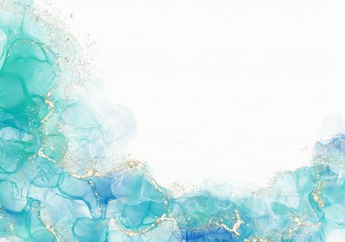 Background Texture Alcohol Ink Watercolor Art Lame Glitter Gold Powder Blue Emerald Blue Background Texture Alcohol Ink Watercolor Art Lame Glitter Gold Powder Blue Emerald Blue