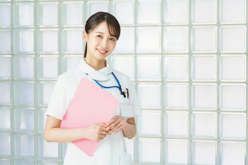 Female in a white coat, blanco, mujer, enfermera, JPG