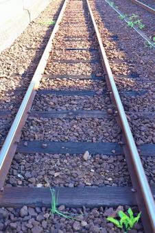 線路 鉄道,線路,レールの写真素材