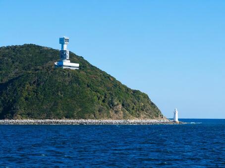 伊良湖岬 岬,灯台,海の写真素材