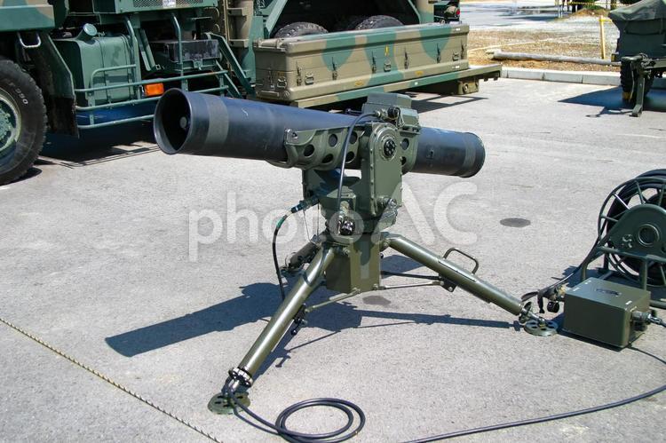 展示される陸上自衛隊の対戦車ミサイル 自衛隊,陸上自衛隊,79式対舟艇対戦車誘導弾の写真素材