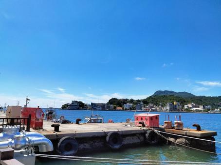 旗津島 旗津島 ロープ,係留索,係船柱の写真素材