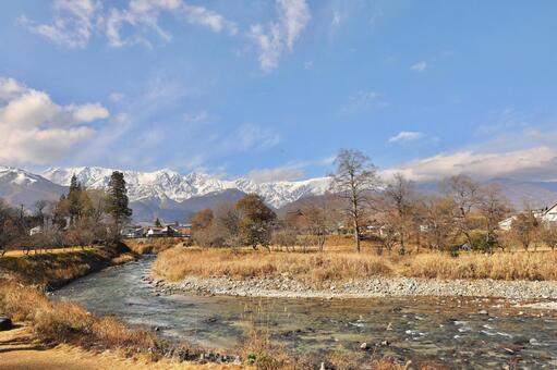 雪　山　白馬 冬景色,自然,ホワイトの写真素材