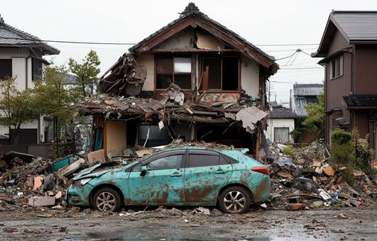 津波の災害イメージ地震 津波の災害イメージ地震の写真