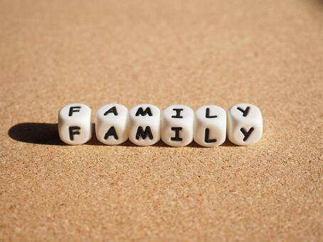 アルファベットキューブでfamily アルファベット,キューブ,familyの写真素材