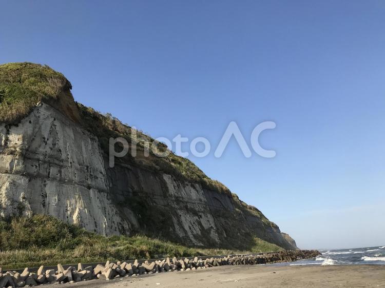 屏風ヶ浦　地層　ジオパーク 銚子,屏風ヶ浦,地層の写真素材