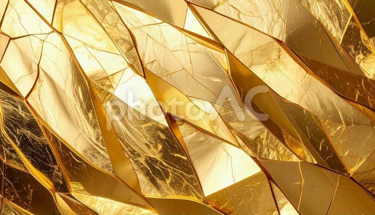 ラグジュアリーな金色の幾何学模様背景 金,ラグジュアリー,抽象の写真素材