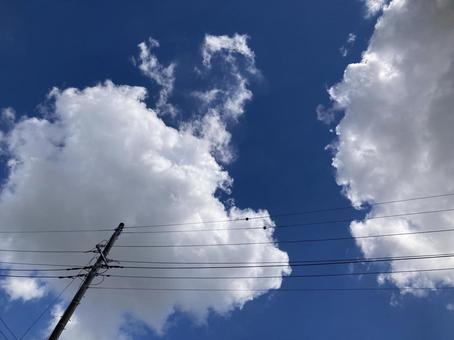 真夏の青空 真夏の青空の写真