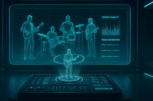 ギター演奏トラッキングの写真