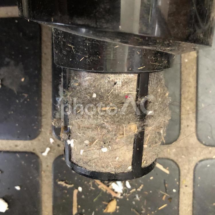 埃の詰まったサイクロン掃除機のフィルター ゴミ,ほこり,フィルターの写真素材