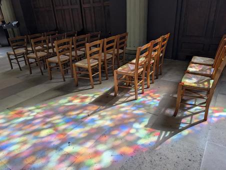 ステンドグラス パリ,フランス,ヨーロッパの写真素材