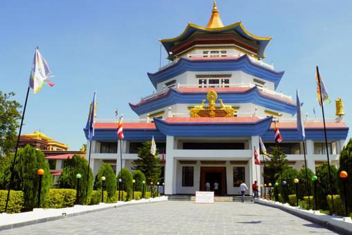 ジンガポール寺　ルンビニ ジンガポール寺,風景,ネパールの写真素材