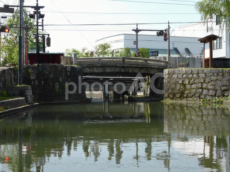倉敷美観地区　川舟流し　舟からの風景 倉敷美観地区,川舟流し,船着き場の写真素材