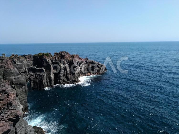 城ヶ崎海岸の海景 城ヶ崎,伊豆,伊東八景の写真素材