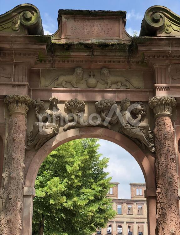 ハイデルベルク城のエリザベスゲート ハイデルベルク城,エリザベスゲート,ドイツの写真素材