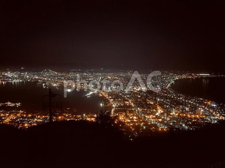 セピア　100万ドルの夜景 100万ドルの夜景,夜景,百万ドルの夜景の写真素材