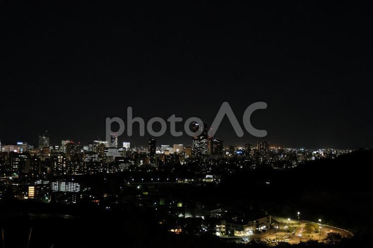 仙台市内一望の青葉山公園からの夜景 夜景,仙台,仙台市の写真素材