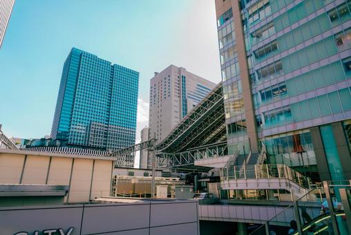 【大阪】大阪駅の街並み 大阪駅,関西,梅田の写真素材