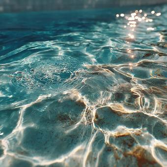 光が水面にきらめく、美しい水紋 光が水面にきらめく、美しい水紋の写真