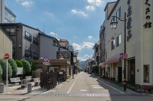 高山駅前の商店街通り 高山駅前,高山市,岐阜県の写真素材