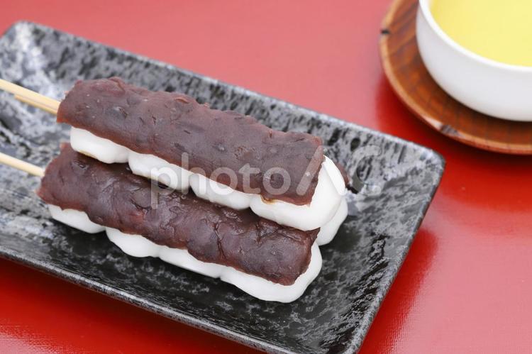 串だんご 串団子,餡子,和菓子の写真素材